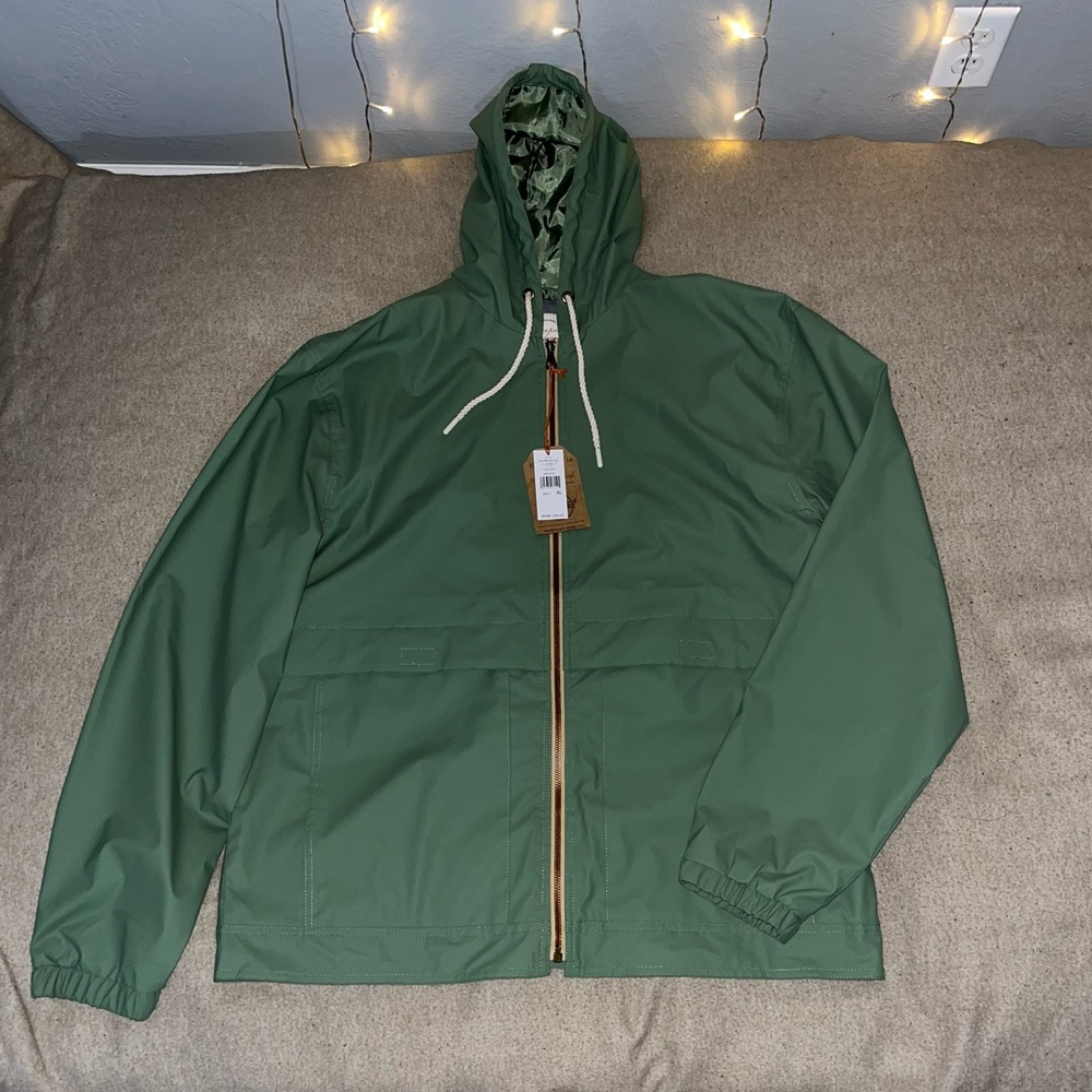 Original Heritage Weatherproof Vintage Green Mesh Rain Coat Jacket